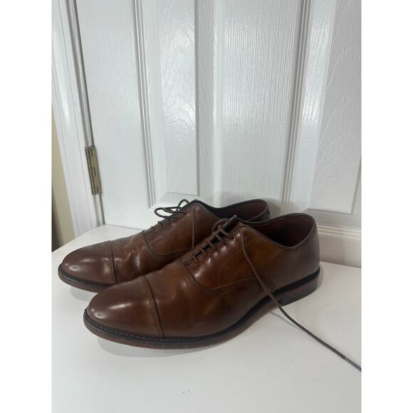 Allen Edmonds Park Avenue Cap Toe Oxfords Sz 11D Brown Leather Dress Shoes - Picture 6 of 9